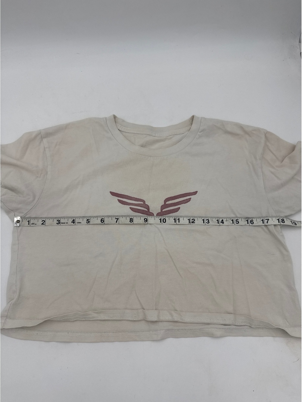 Mumford & Sons Beige Graphic Crop T-Shirt - Picture 4 of 5